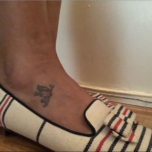 J. Crew striped loafer with bow